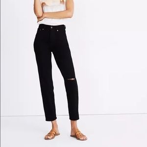 Madewell Perfect Vintage Jean Stone Black KneeSlit